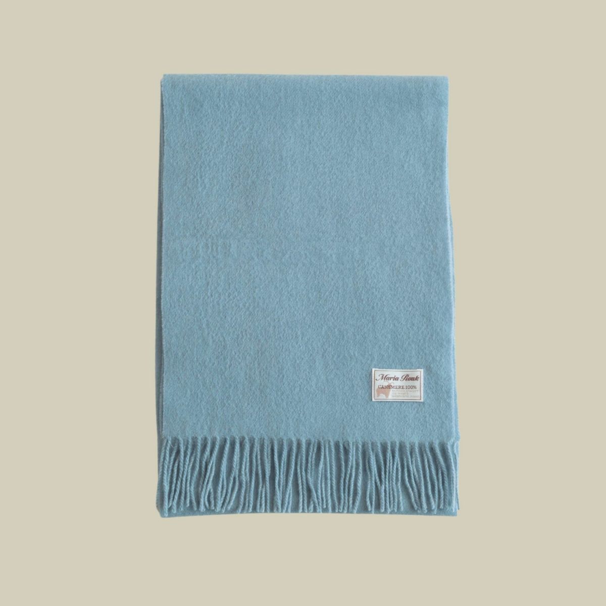 【長寿祝いギフトセット】カシミヤ100%無地マフラー＜ライトブルー＞