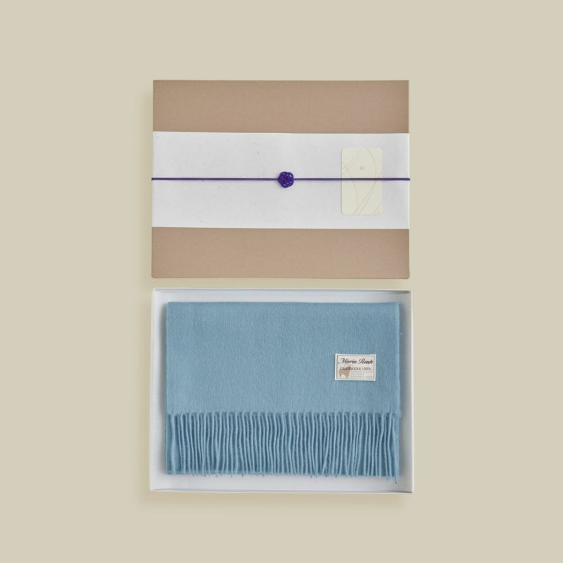 【長寿祝いギフトセット】カシミヤ100%無地マフラー