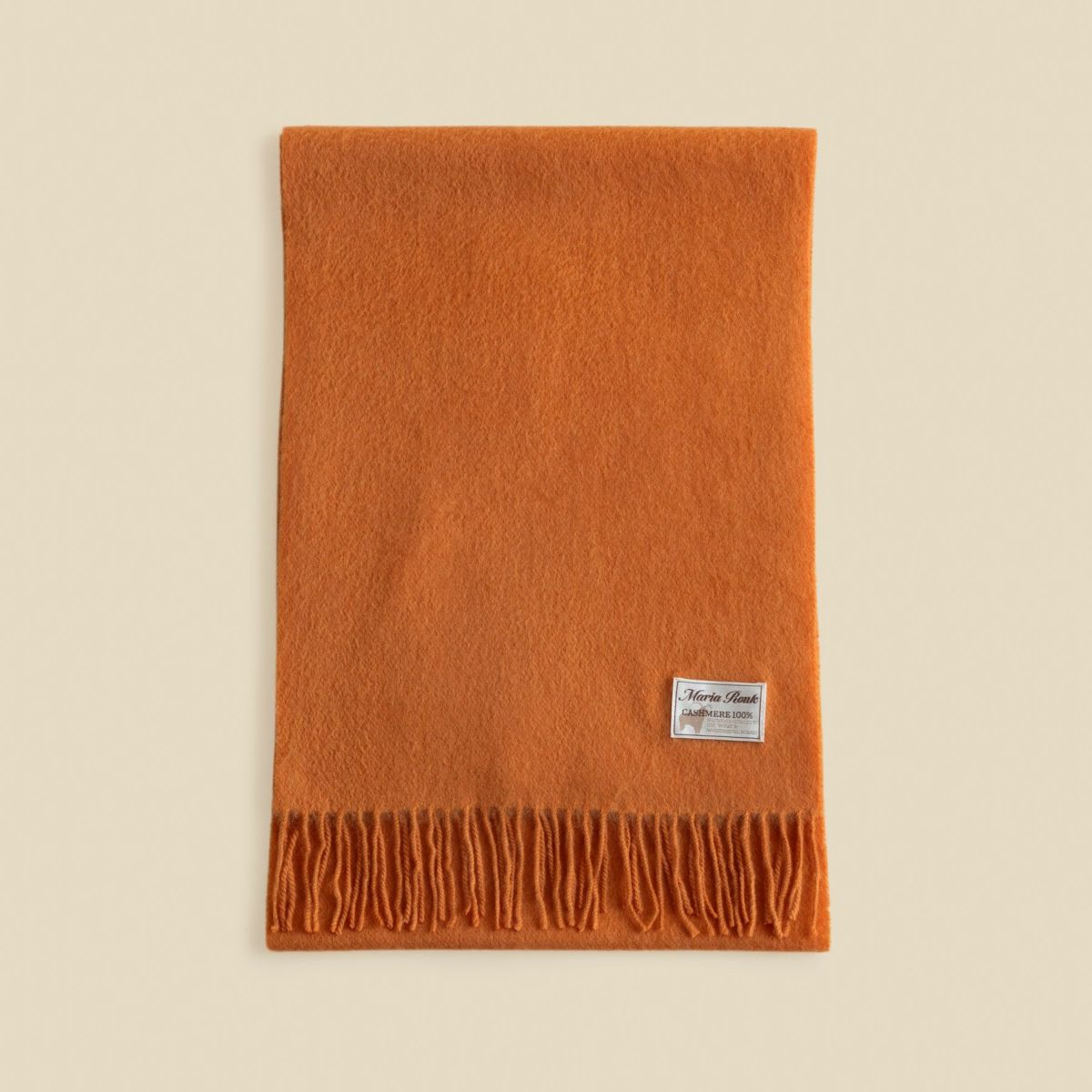【長寿祝いギフトセット】カシミヤ100%無地マフラー＜オレンジ＞