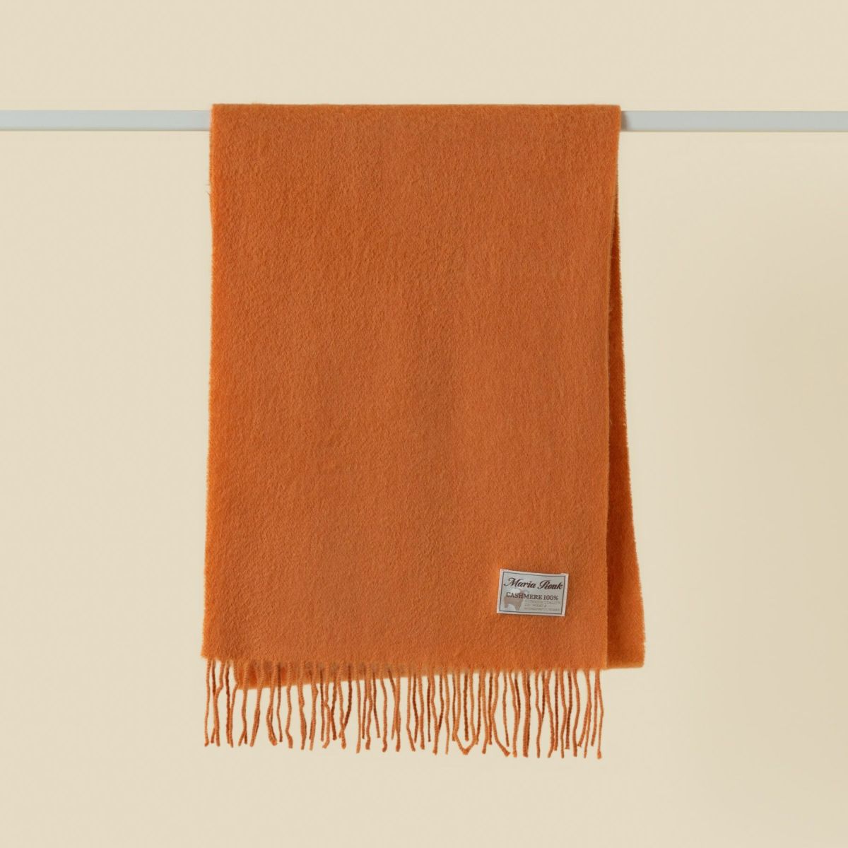 【長寿祝いギフトセット】カシミヤ100%無地マフラー＜オレンジ＞