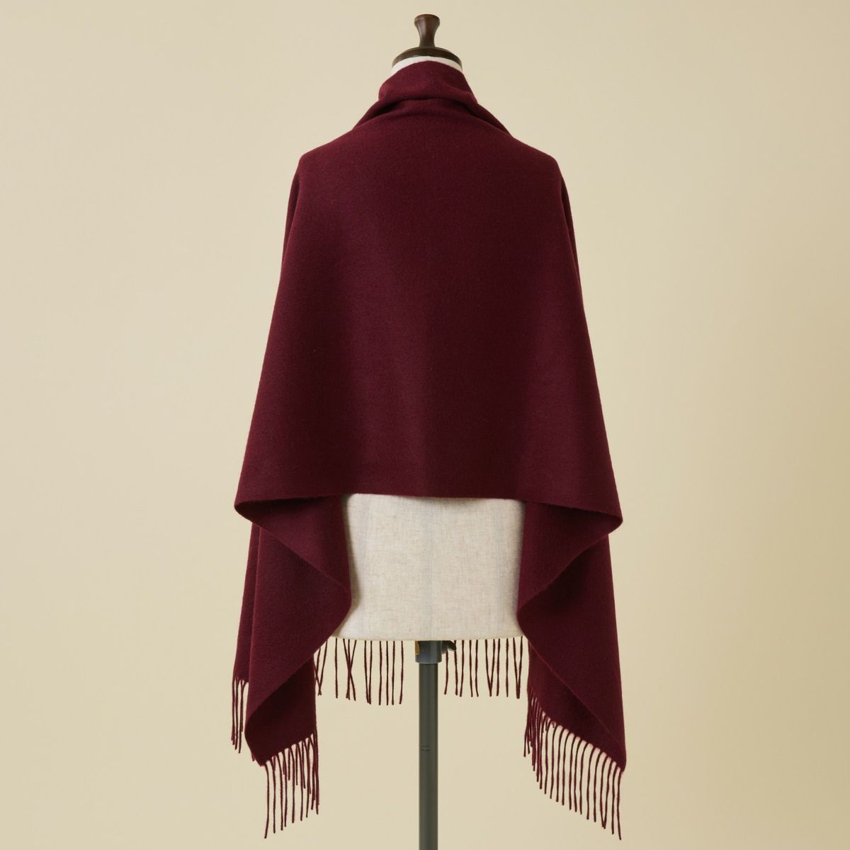 【長寿祝いギフトセット】カシミヤ100%無地ストール＜ボルドー＞