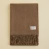 【長寿祝いギフトセット】カシミヤ100%無地ストール＜ブラウン＞
