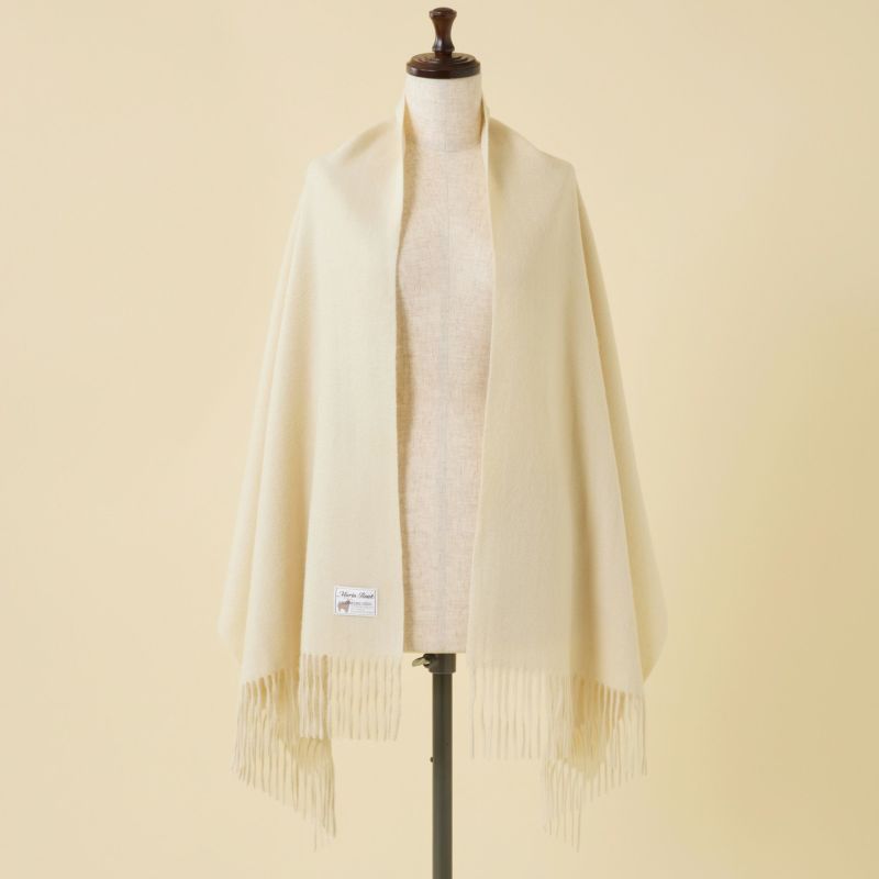 【長寿祝いギフトセット】カシミヤ100%無地ストール＜オフホワイト＞