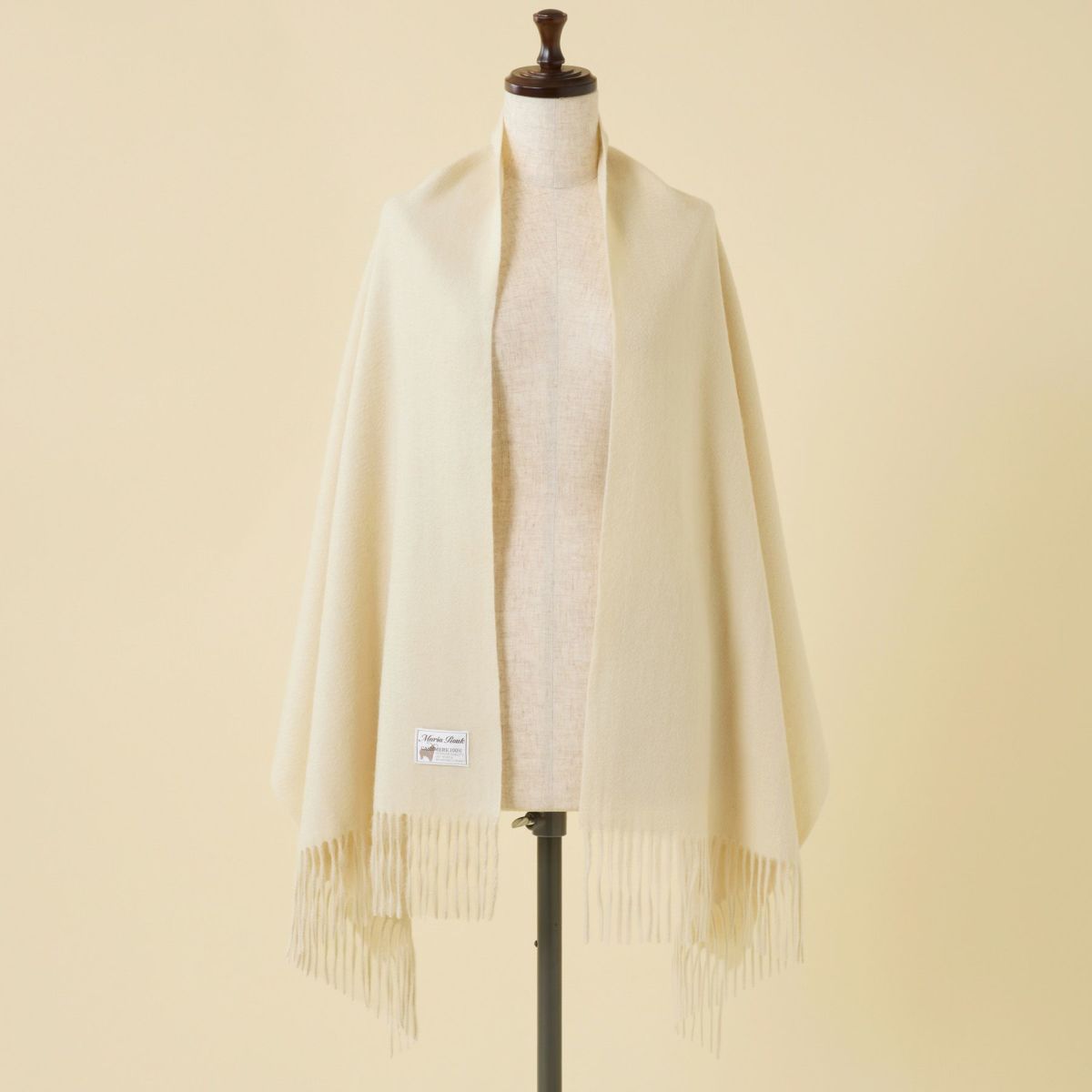 【長寿祝いギフトセット】カシミヤ100%無地ストール＜オフホワイト＞