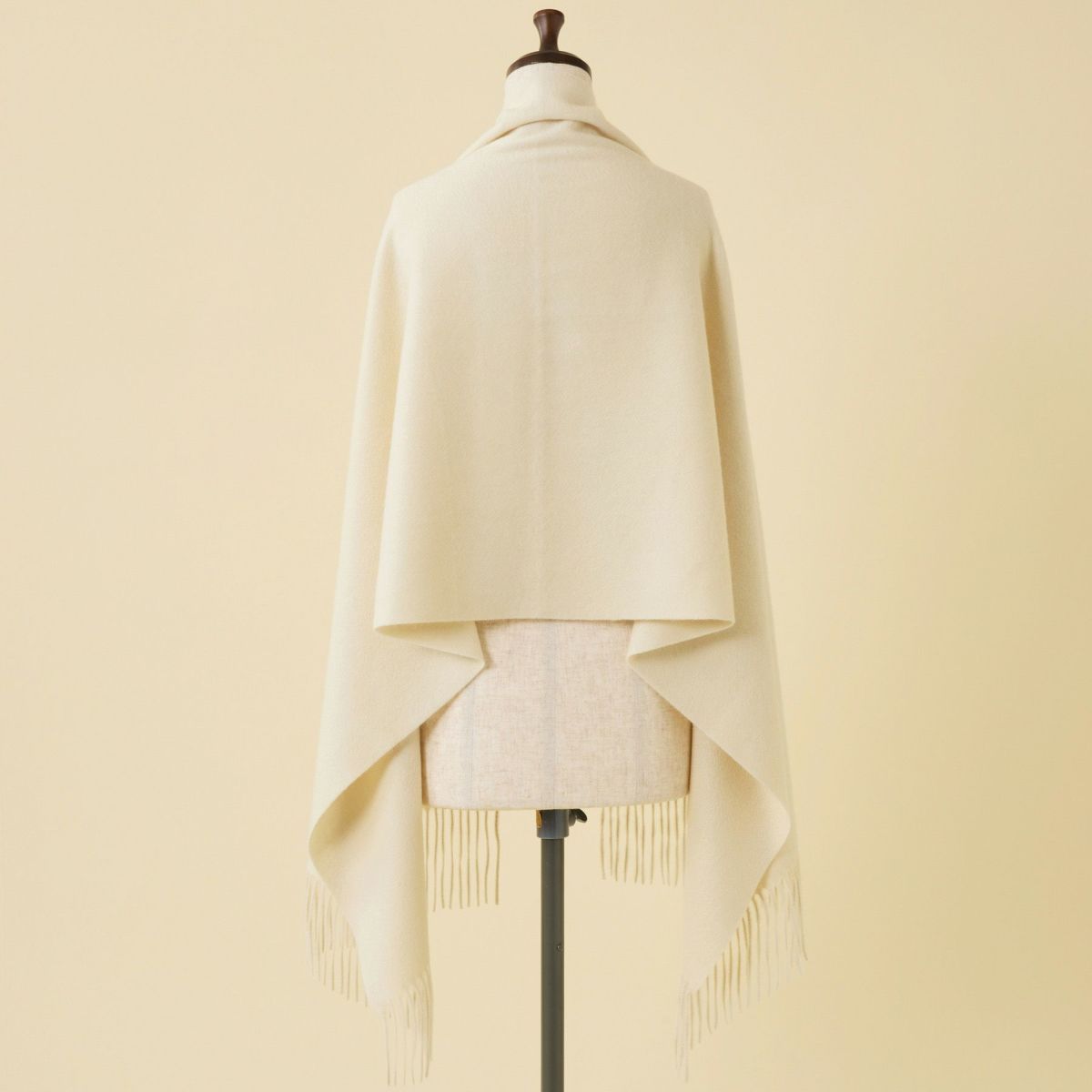 【長寿祝いギフトセット】カシミヤ100%無地ストール＜オフホワイト＞