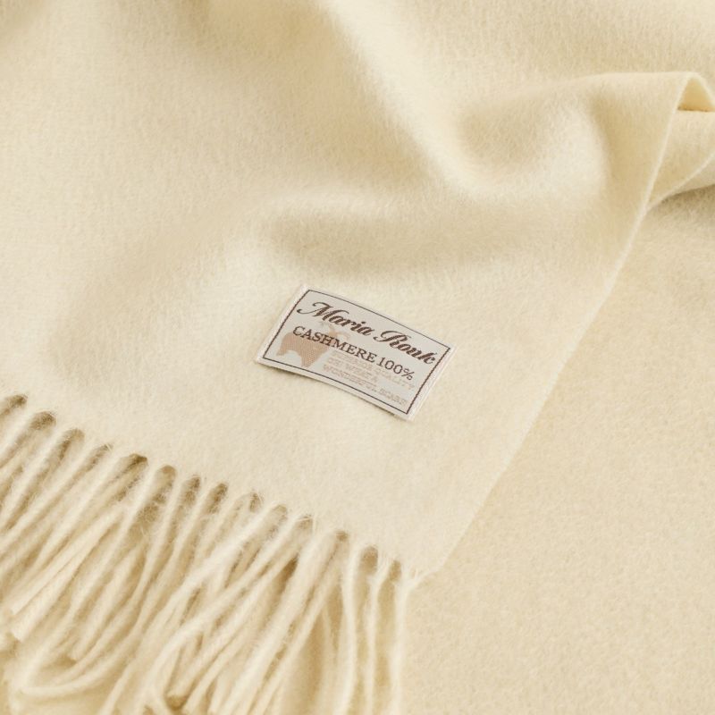 【長寿祝いギフトセット】カシミヤ100%無地ストール＜オフホワイト＞