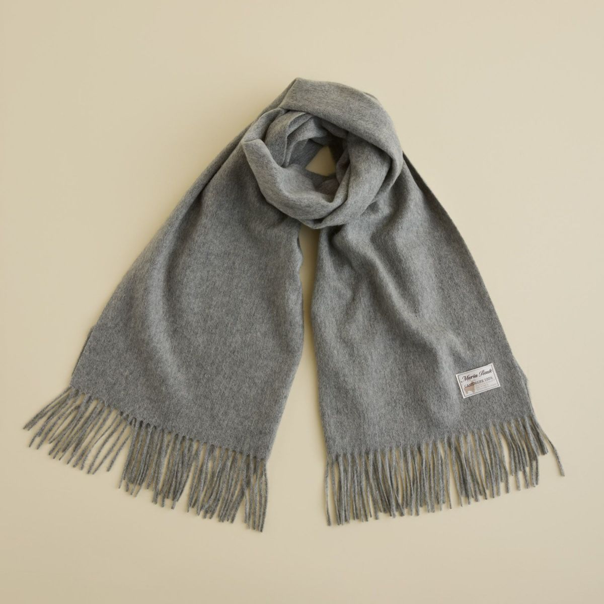 【長寿祝いギフトセット】カシミヤ100%無地ストール＜ライトグレー＞