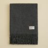 【長寿祝いギフトセット】カシミヤ100%無地ストール＜チャコール＞