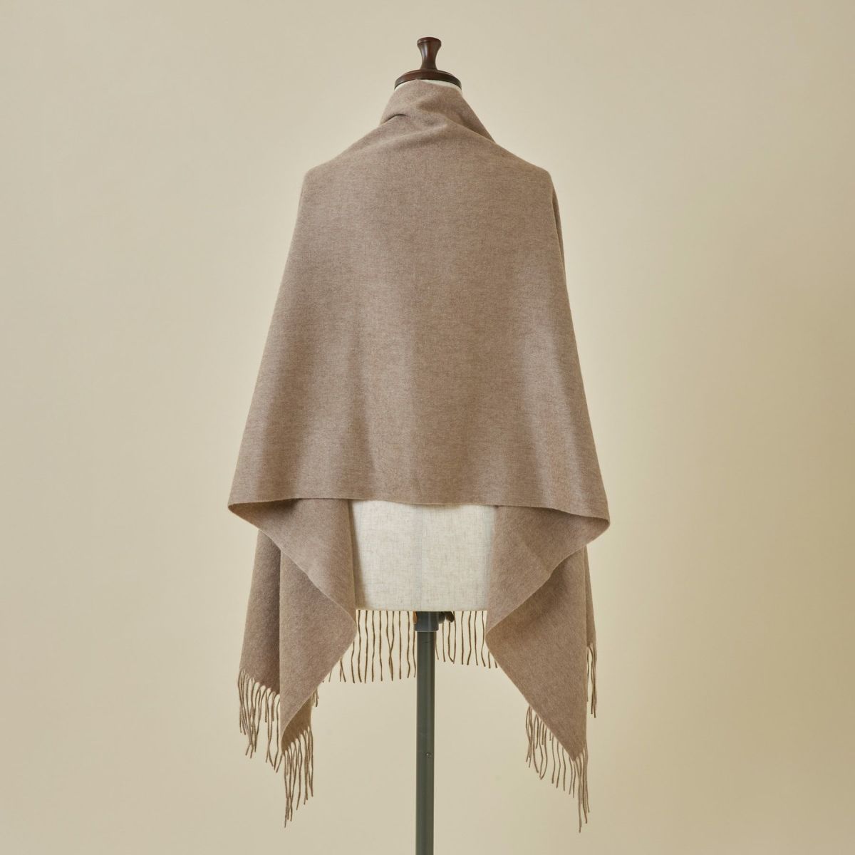 【長寿祝いギフトセット】無染色カシミヤ100%無地ストール＜ブラウン＞