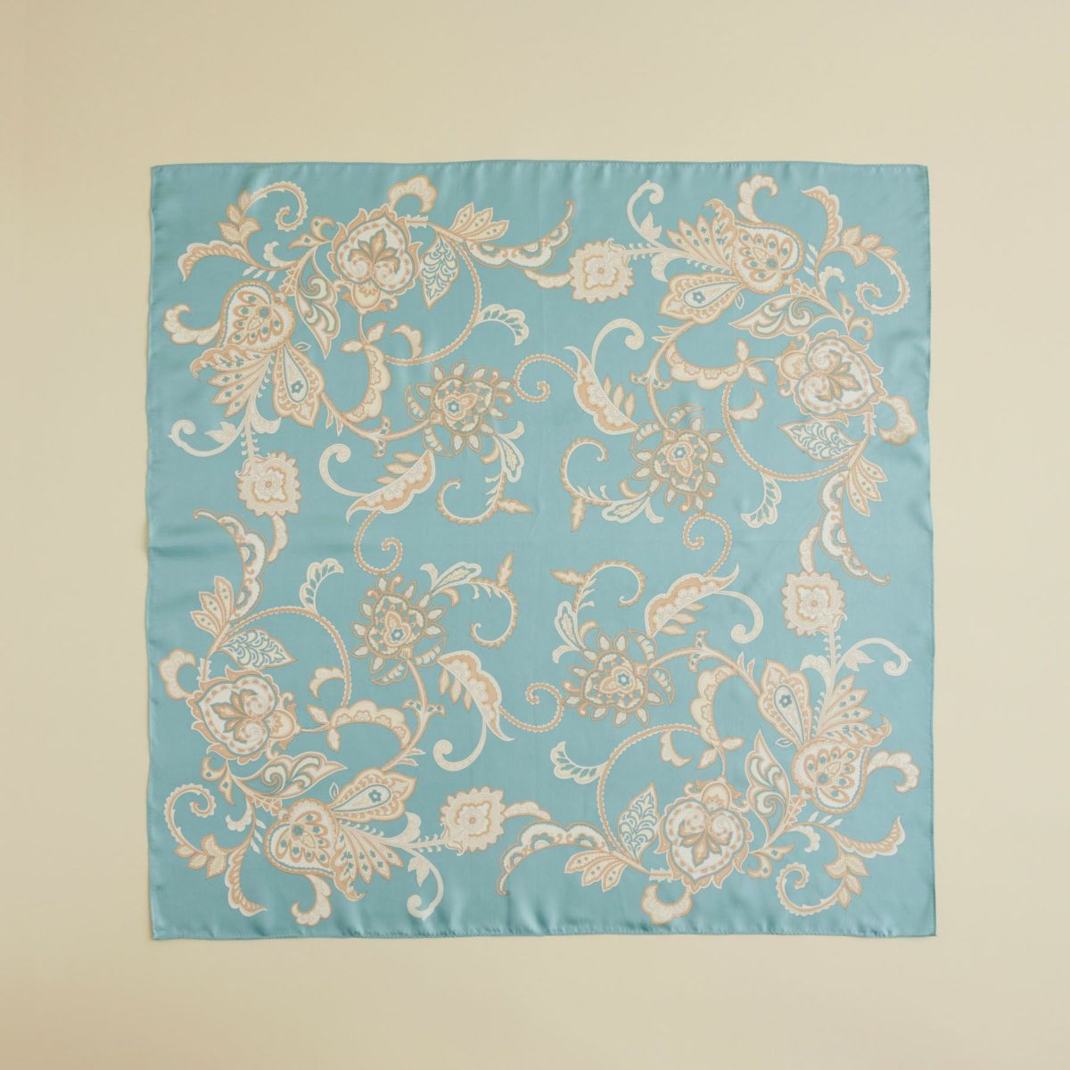 ペルシャ柄スカーフ＜ブルー＞　