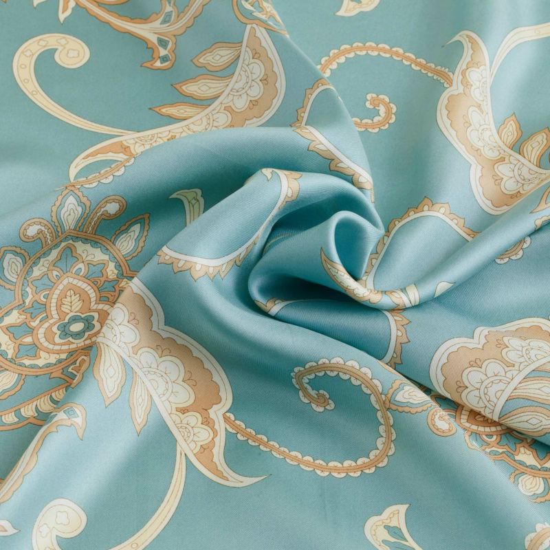 ペルシャ柄スカーフ＜ブルー＞　