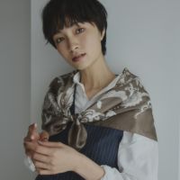 ペルシャ柄スカーフ＜ブラウン＞　シルク100%　日本製