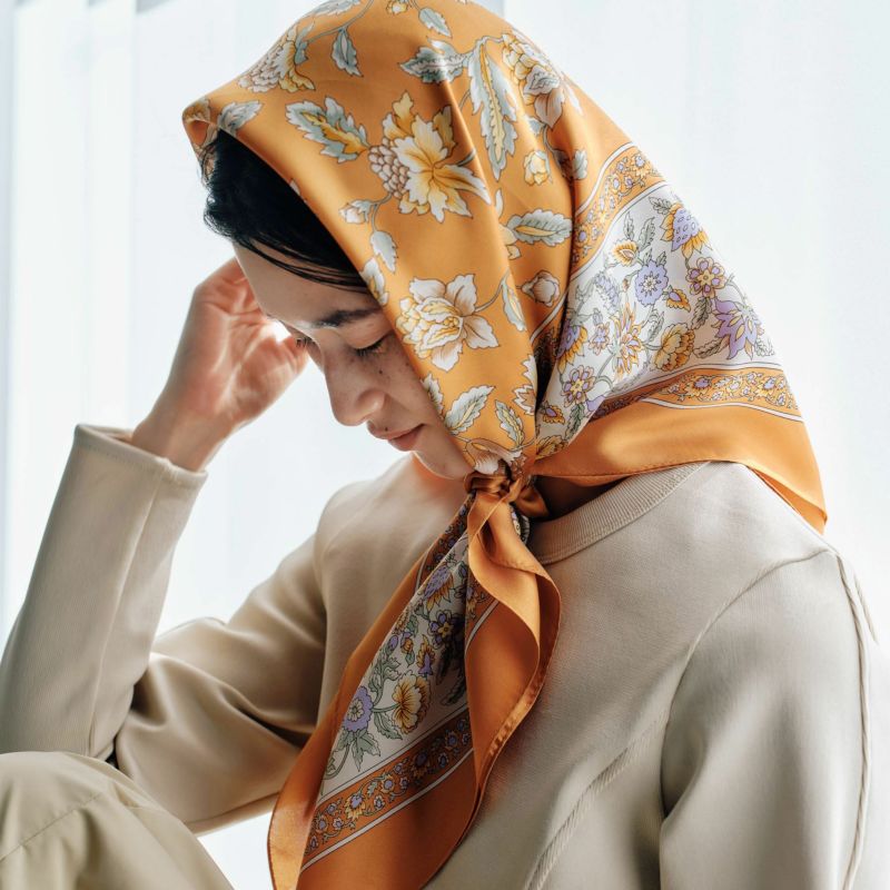 極美品★LOEWE★ スカーフ 大判 アナグラム 花 タッセル シルク オレンジ LOEWE(ロエベ) 花柄大判スカーフ オレンジ｜【公式】カインド