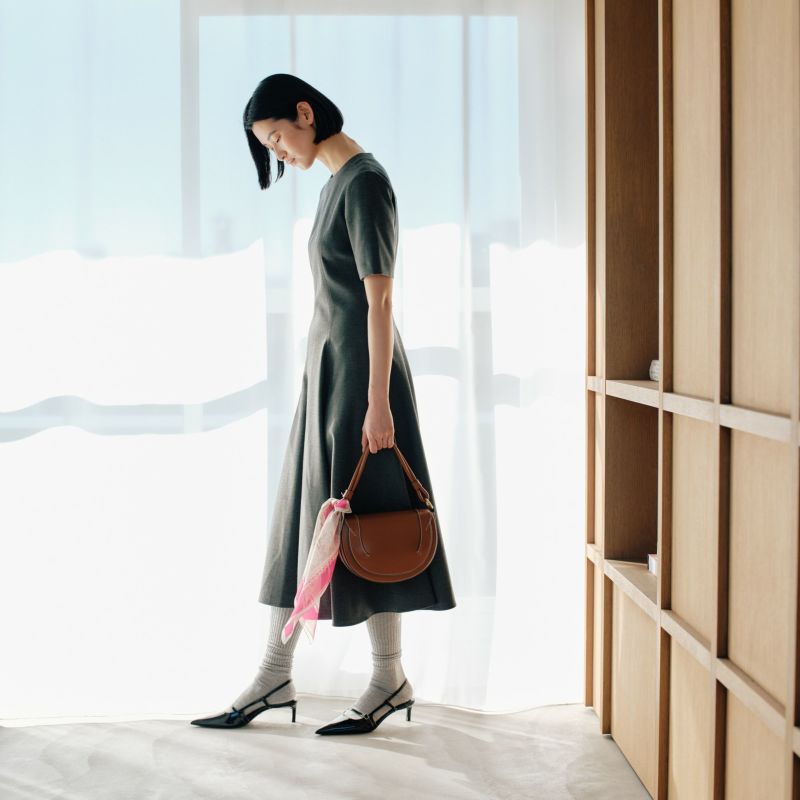  マリンスカーフ＜ピンク＞　シルク100%　日本製