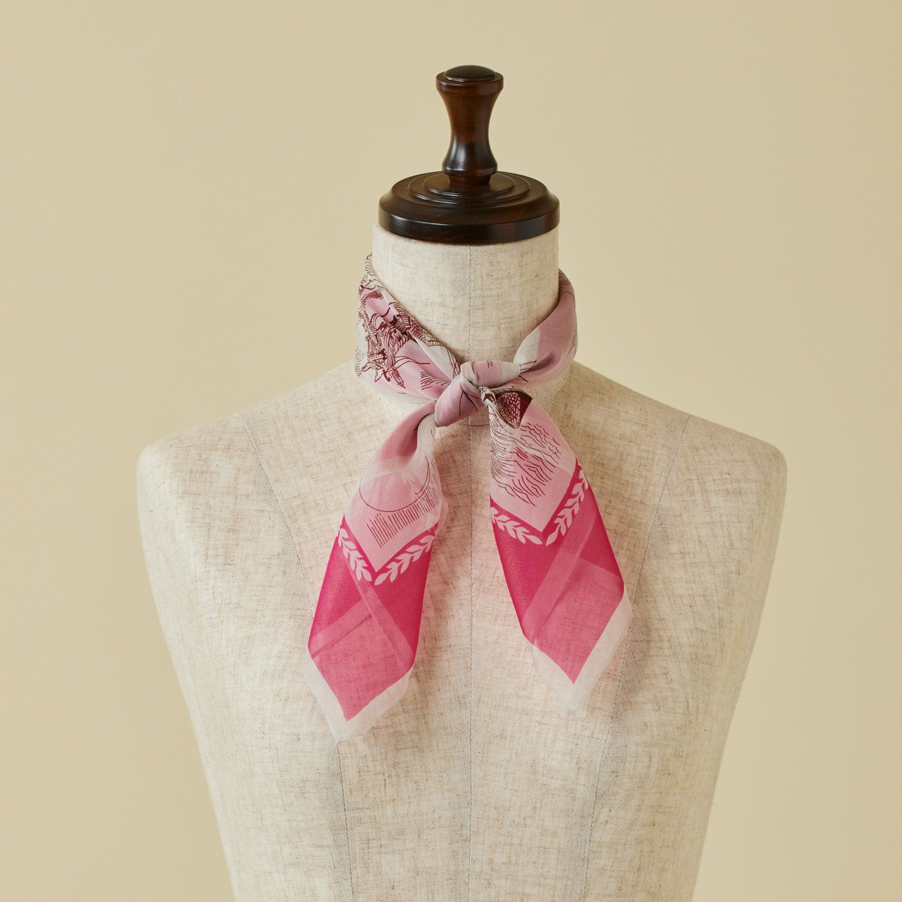 マリンスカーフ＜ピンク＞ シルク100% 日本製 | Maria Rouk（マリア