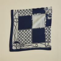 ロープマリンスカーフ＜ネイビー＞　シルク100%　日本製