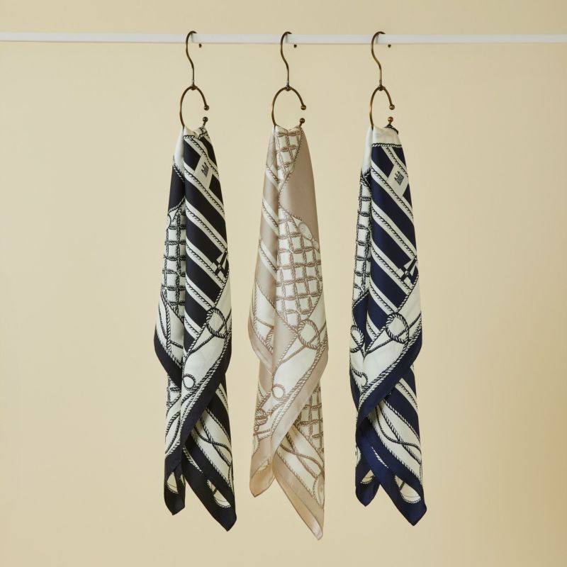 ロープマリンスカーフ　シルク100%　日本製