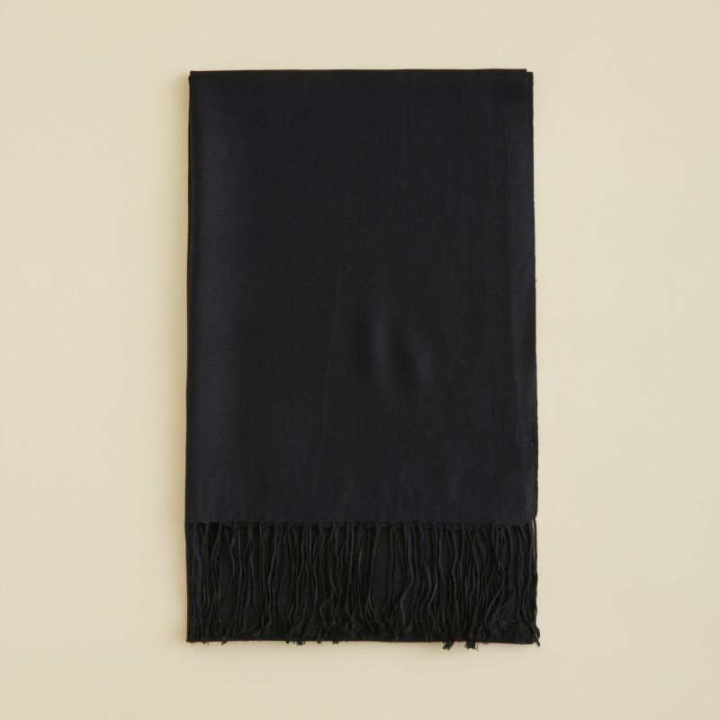 シルクカシミヤストール＜ブラック＞