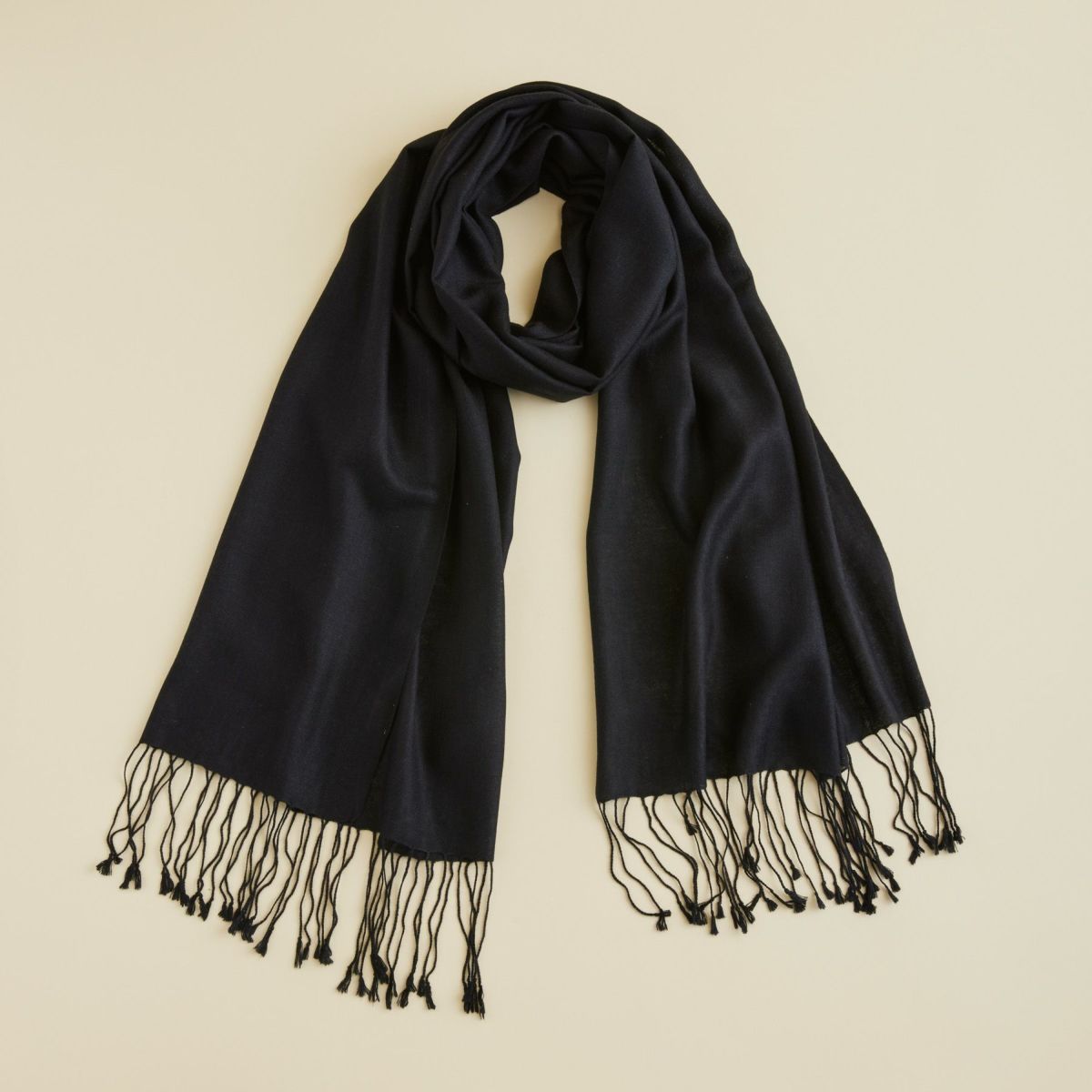 シルクカシミヤストール＜ブラック＞