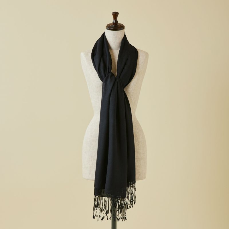 シルクカシミヤストール＜ブラック＞