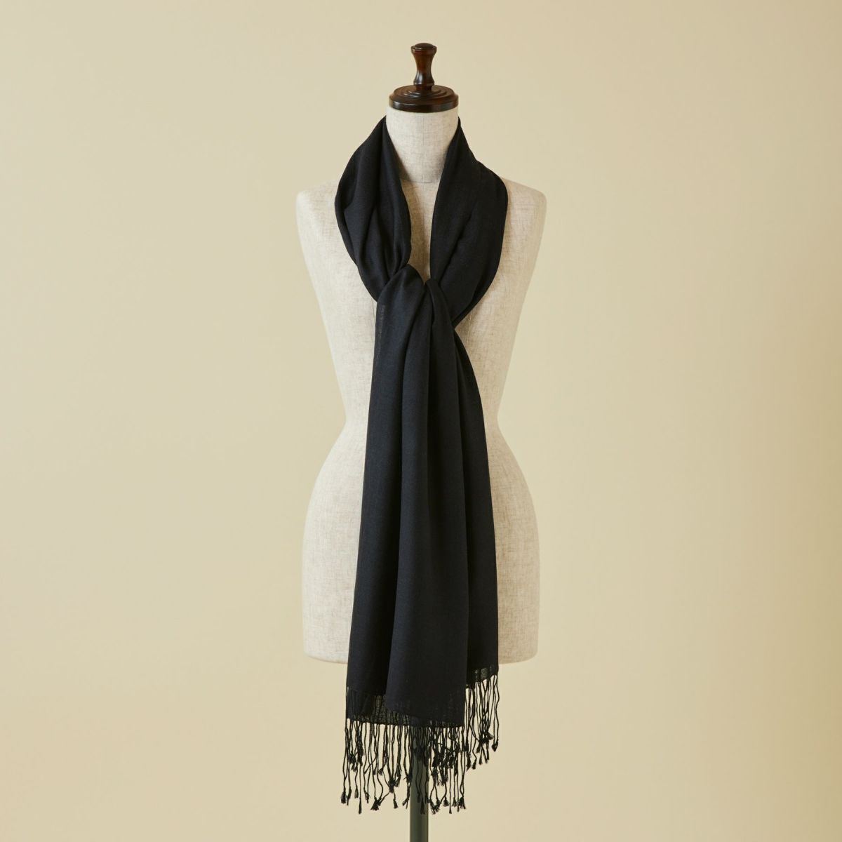 シルクカシミヤストール＜ブラック＞