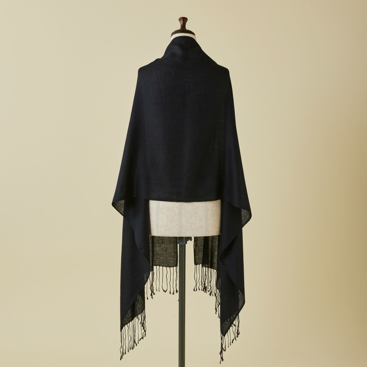 シルクカシミヤストール＜ブラック＞