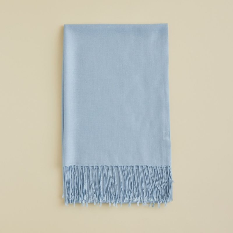  シルクカシミヤストール＜ブルー＞