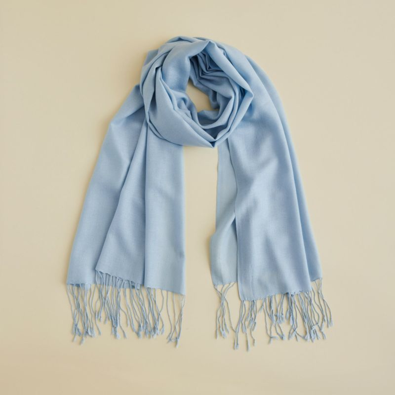  シルクカシミヤストール＜ブルー＞