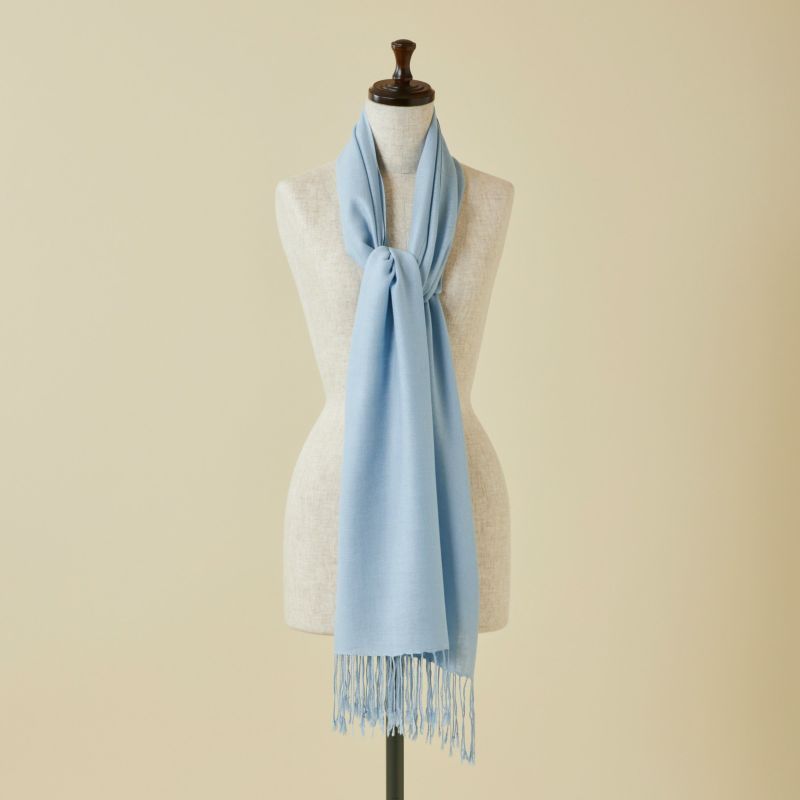  シルクカシミヤストール＜ブルー＞