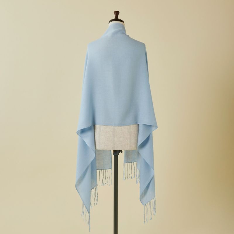  シルクカシミヤストール＜ブルー＞