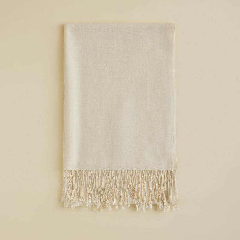 シルクカシミヤストール＜ホワイト＞