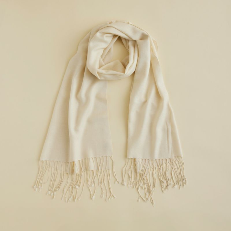 シルクカシミヤストール＜ホワイト＞