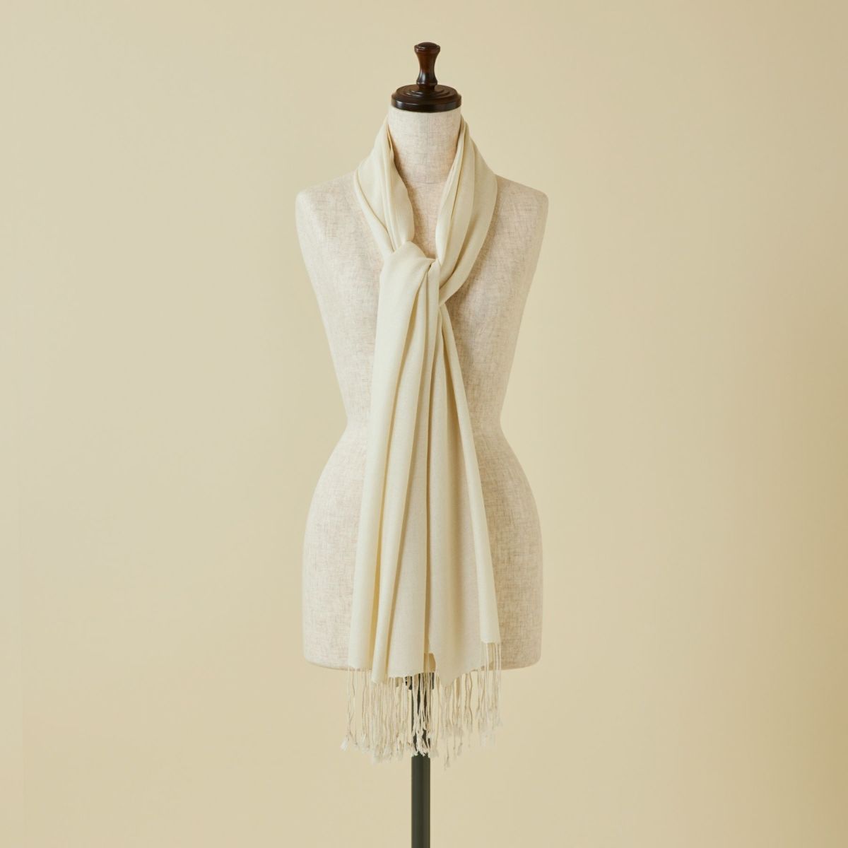 シルクカシミヤストール＜ホワイト＞