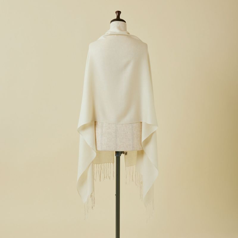 シルクカシミヤストール＜ホワイト＞