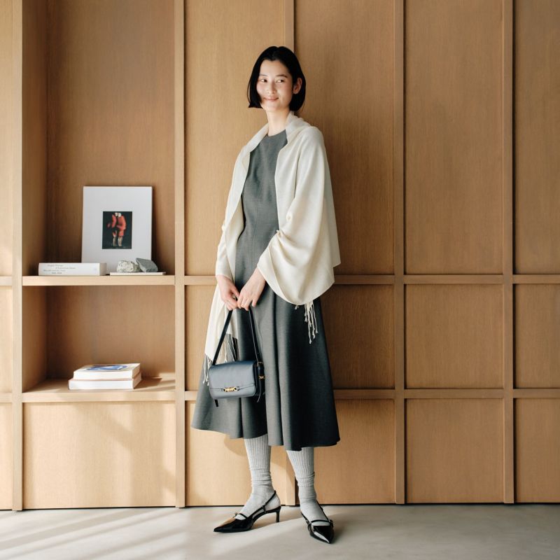 シルクカシミヤストール＜ホワイト＞