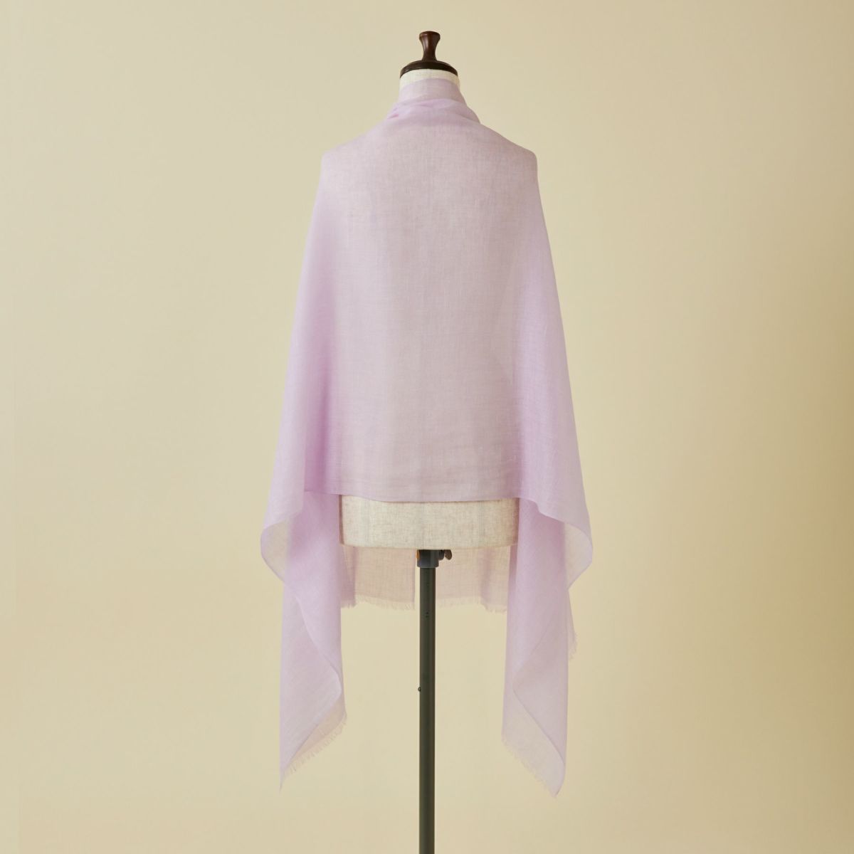  カシミヤリネンストール＜パープル＞