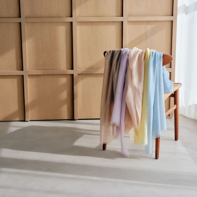  カシミヤリネンストール