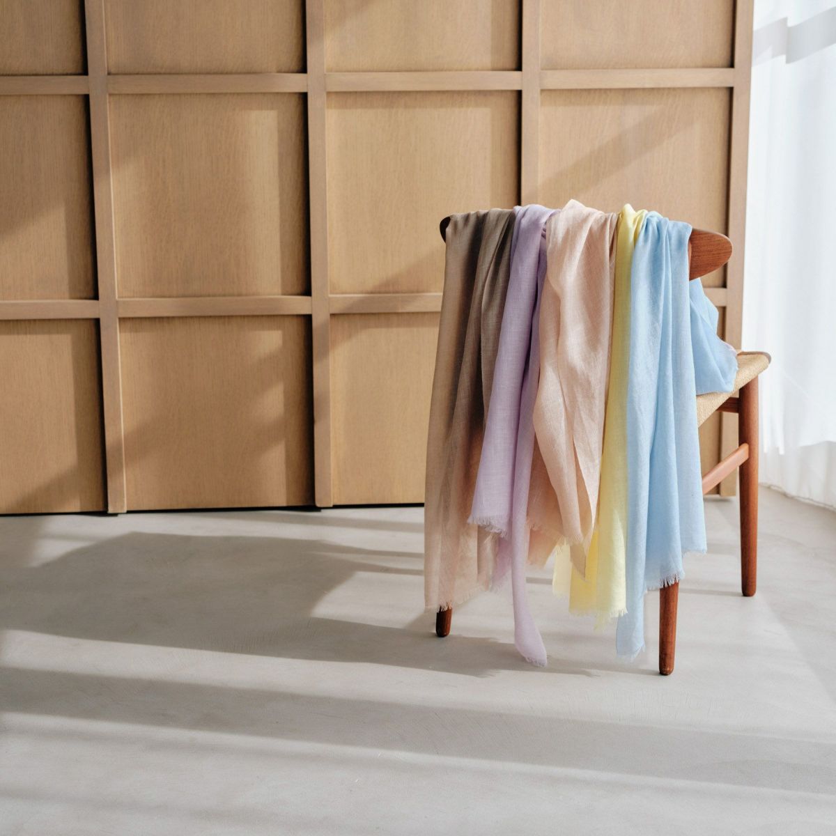  カシミヤリネンストール