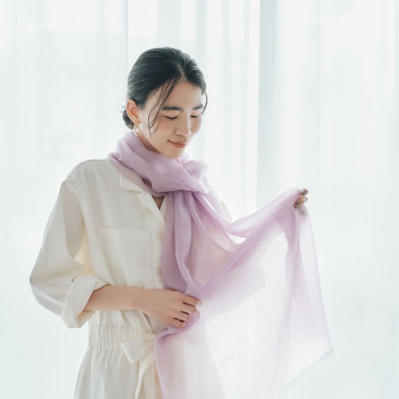  カシミヤリネンストール