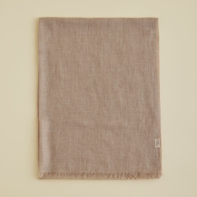 カシミヤリネンストール＜モカ＞