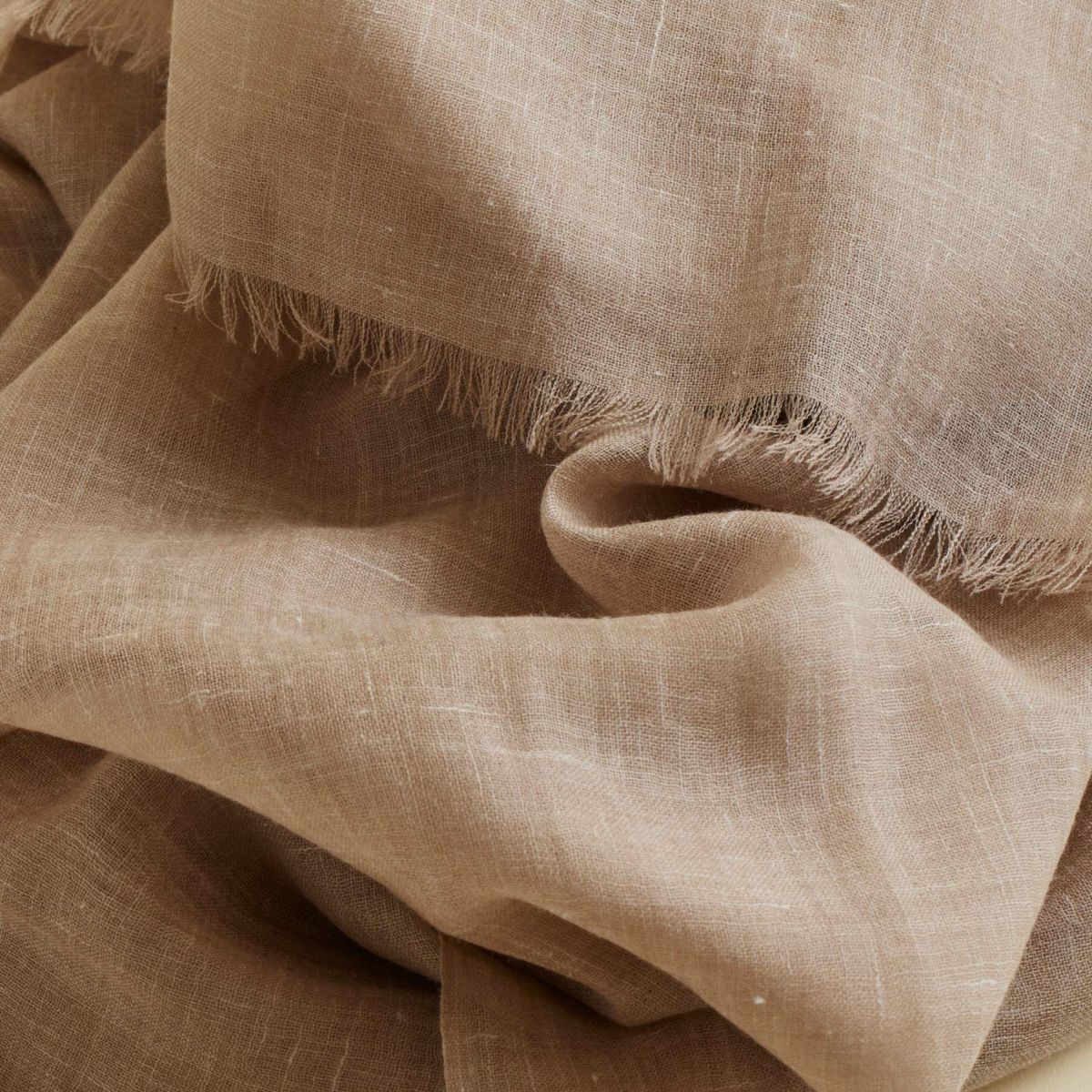 カシミヤリネンストール＜モカ＞