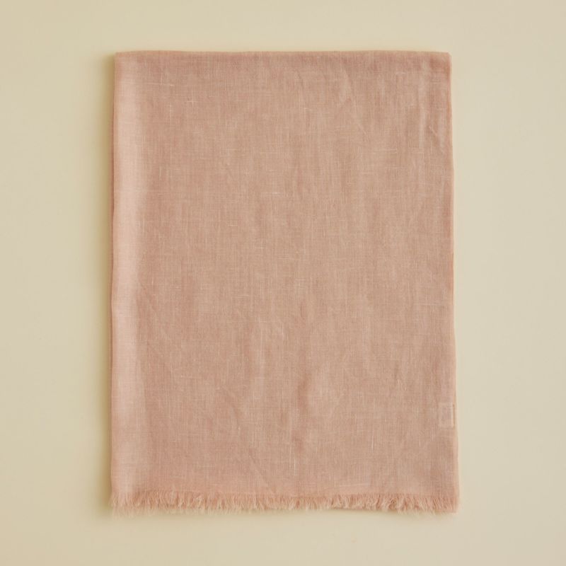 カシミヤリネンストール＜ピンクベージュ＞