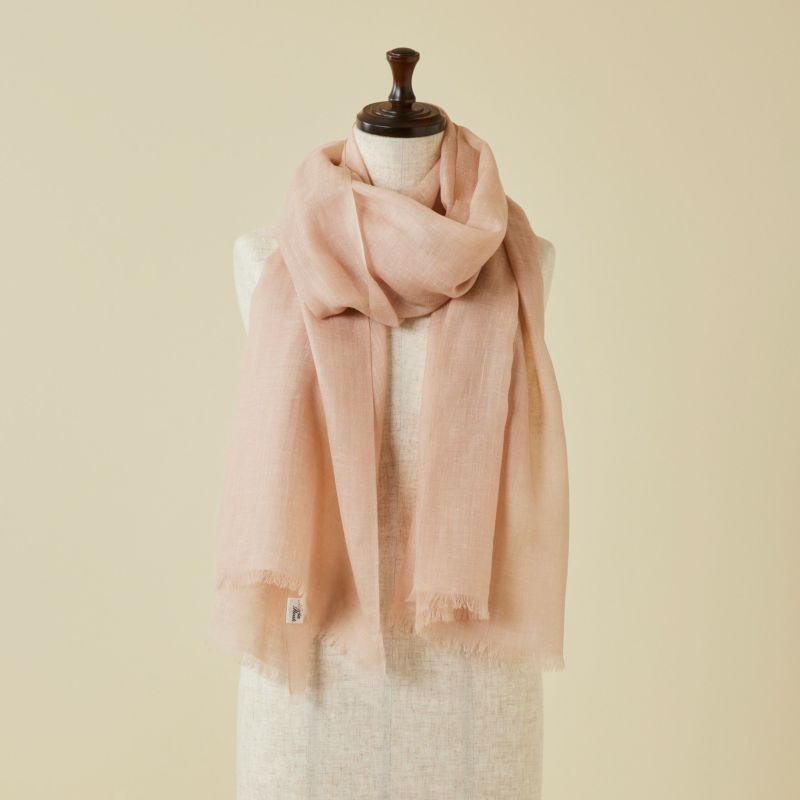 カシミヤ シルク Chloé 桜ピンクサマーカシミア大判ストール シルクと