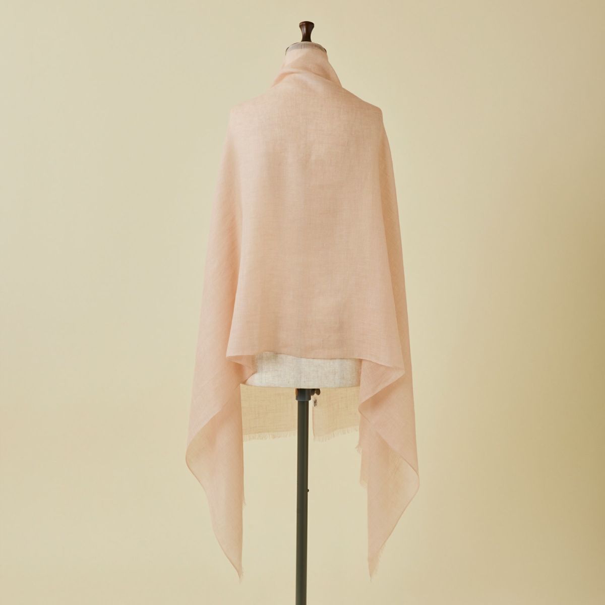 カシミヤリネンストール＜ピンクベージュ＞