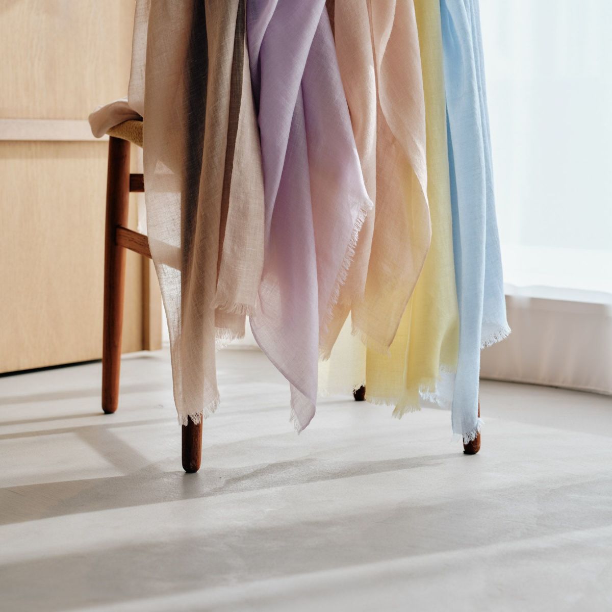 カシミヤリネンストール