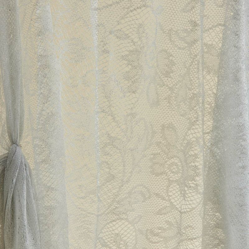 フラワーラメレースストール＜シルバー＞