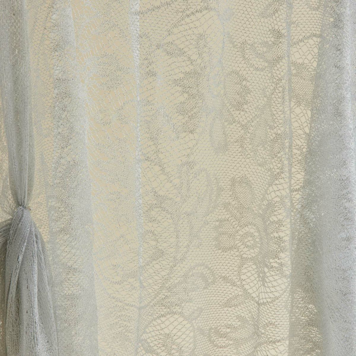 フラワーラメレースストール＜シルバー＞