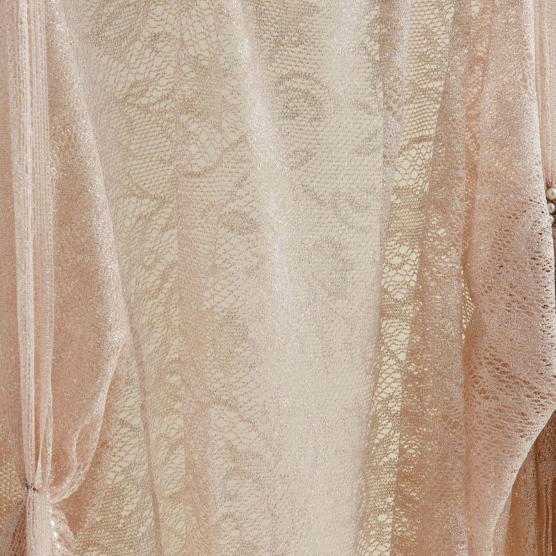 フラワーラメレースストール＜ピンク＞