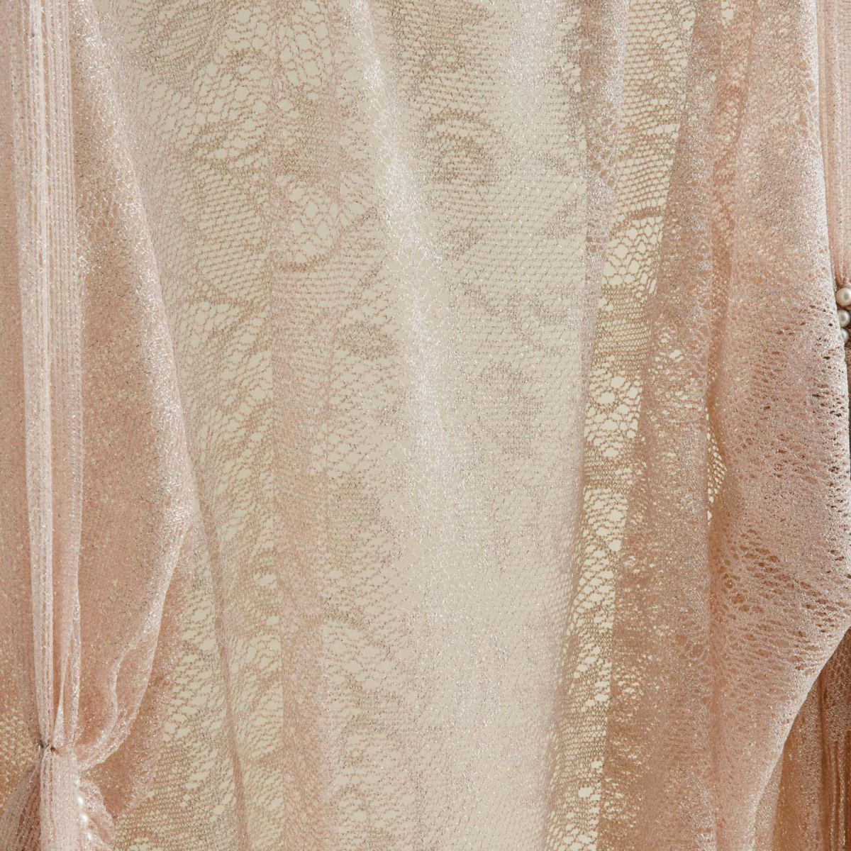 フラワーラメレースストール＜ピンク＞