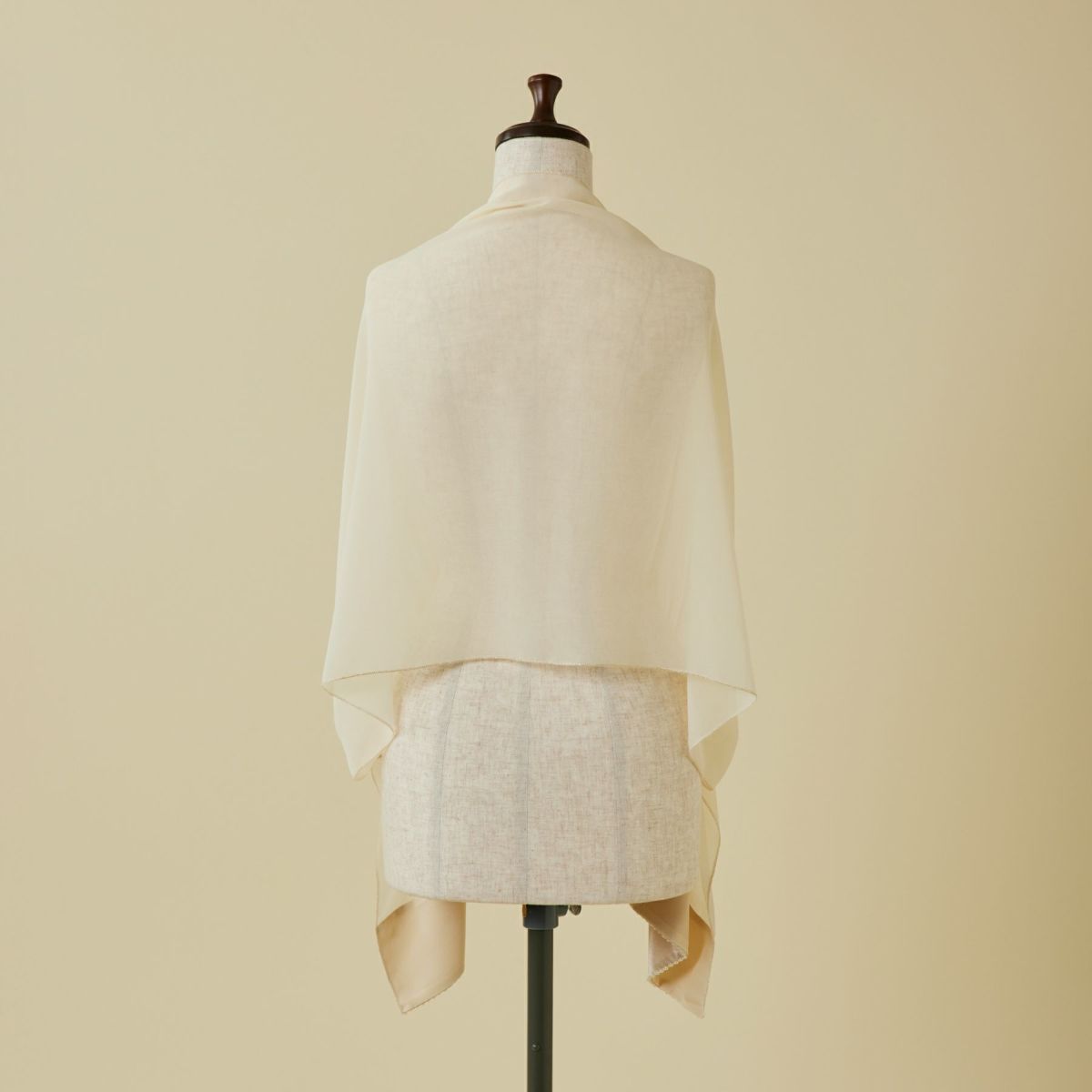  ビーズ付きシフォンストール＜シャンパンゴールド＞